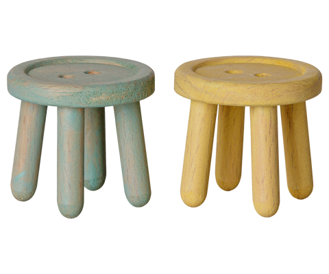 Taburetes para ratoncitos - menta / amarillo