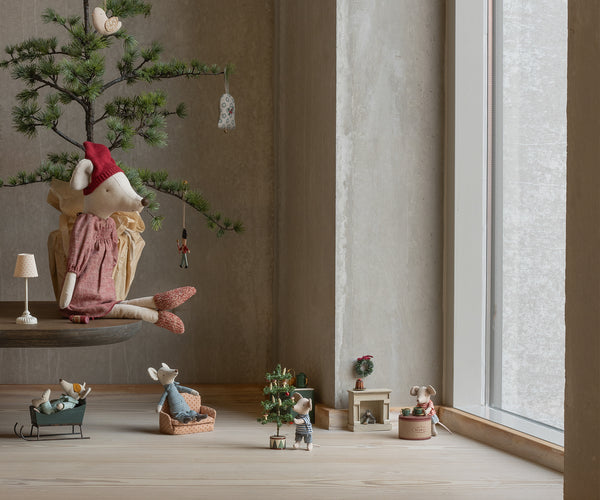 Árbol de Navidad para ratones con luces