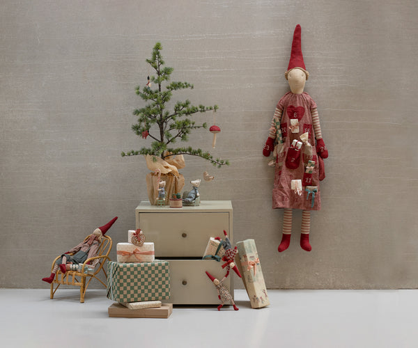 Pixy navideño talla 1 - chica vestido invierno verde