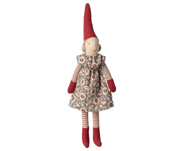 Pixy navideño talla 1 - chica vestido invierno verde