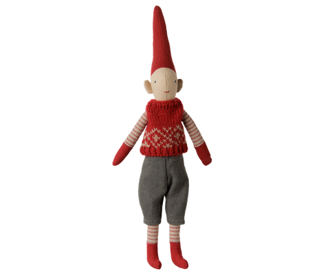 Pixy navideño talla 1 - chico chaleco punto rojo