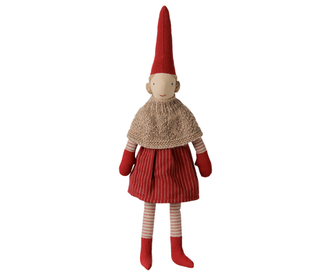 Pixy navideño talla 2 - chica capa y falda de punto