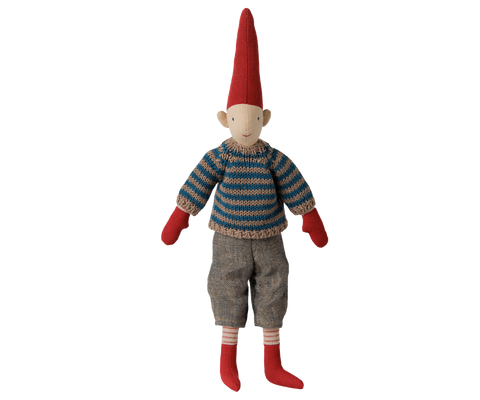 Pixy navideño talla 2 - chico jersey de punto a rayas