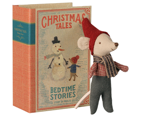 Ratón de Navidad - bebé en libro