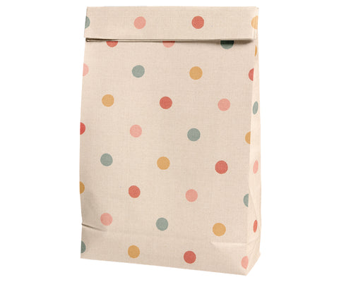 Bolsas de papel puntos de colores - Mediana