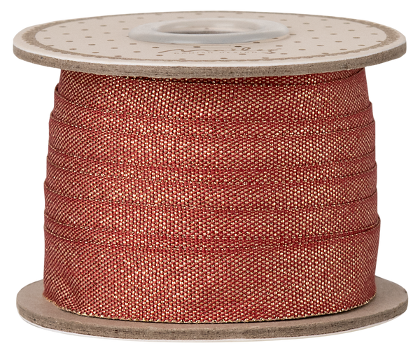 Cinta de regalo 13mm ancho x  10 metros  - red/gold