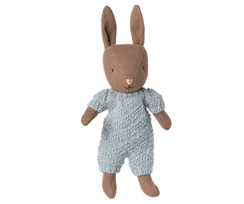 Conejito traje de punto azul (rabbit micro - 13cm)