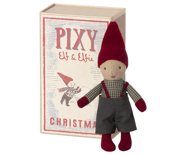 Duende navideño Elf en caja de cerillas -
