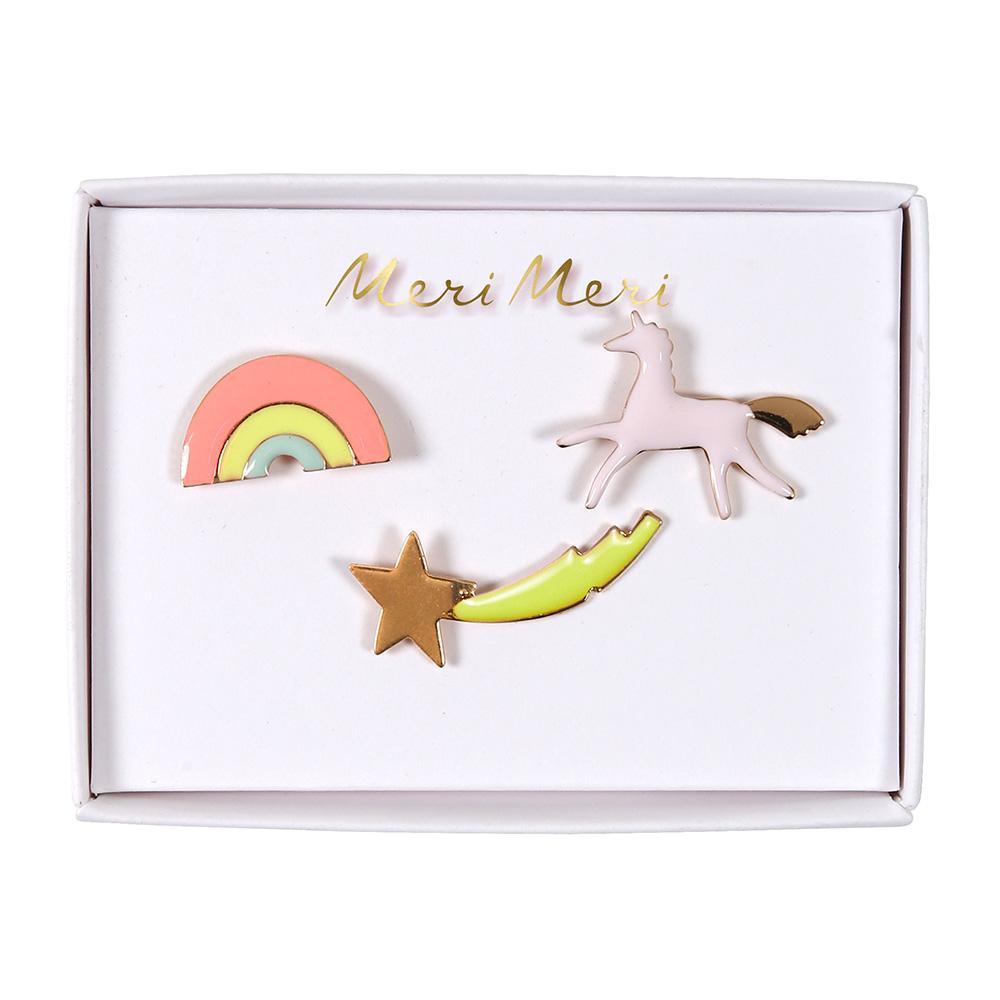 Set de pins unicornio - unicornio, estrella, arcoiris - Miss Coppelia