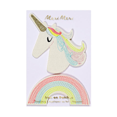 Parches de planchar - Unicornio y arcoiris - Miss Coppelia