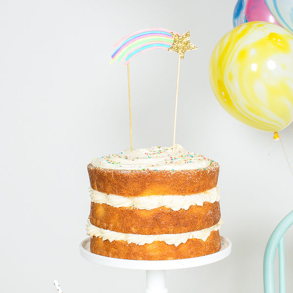 Rainbows Shooting Star cake topper - Adorno para tarta - Miss Coppelia