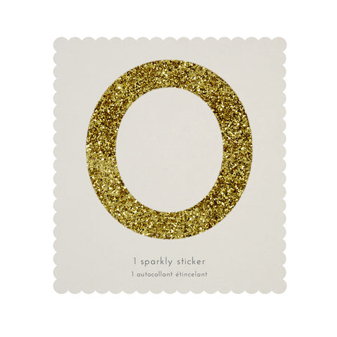 Sticker glitter oro número 0 - Miss Coppelia