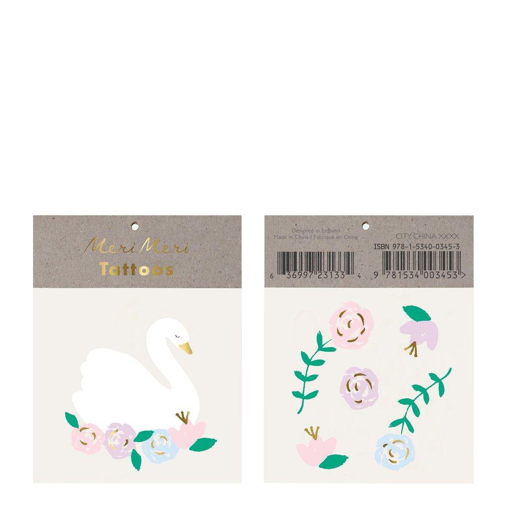 Tattoos - Cisne y flores