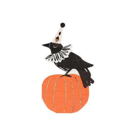 Vintage Halloween - servilletas cuervo y calabaza