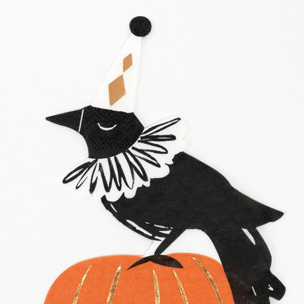 Vintage Halloween - servilletas cuervo y calabaza