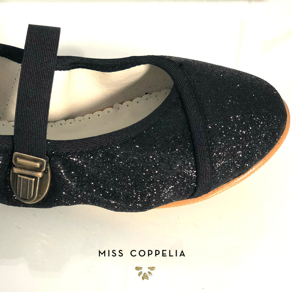 Ingrid click  -  glitter fino negro - Miss Coppelia