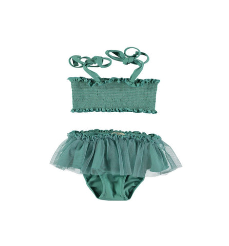 Bikini lycra y tul - verde piscina - Miss Coppelia