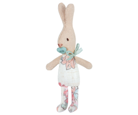 Conejito baby estampado turquesa (My Rabbit - 11cm) - Miss Coppelia