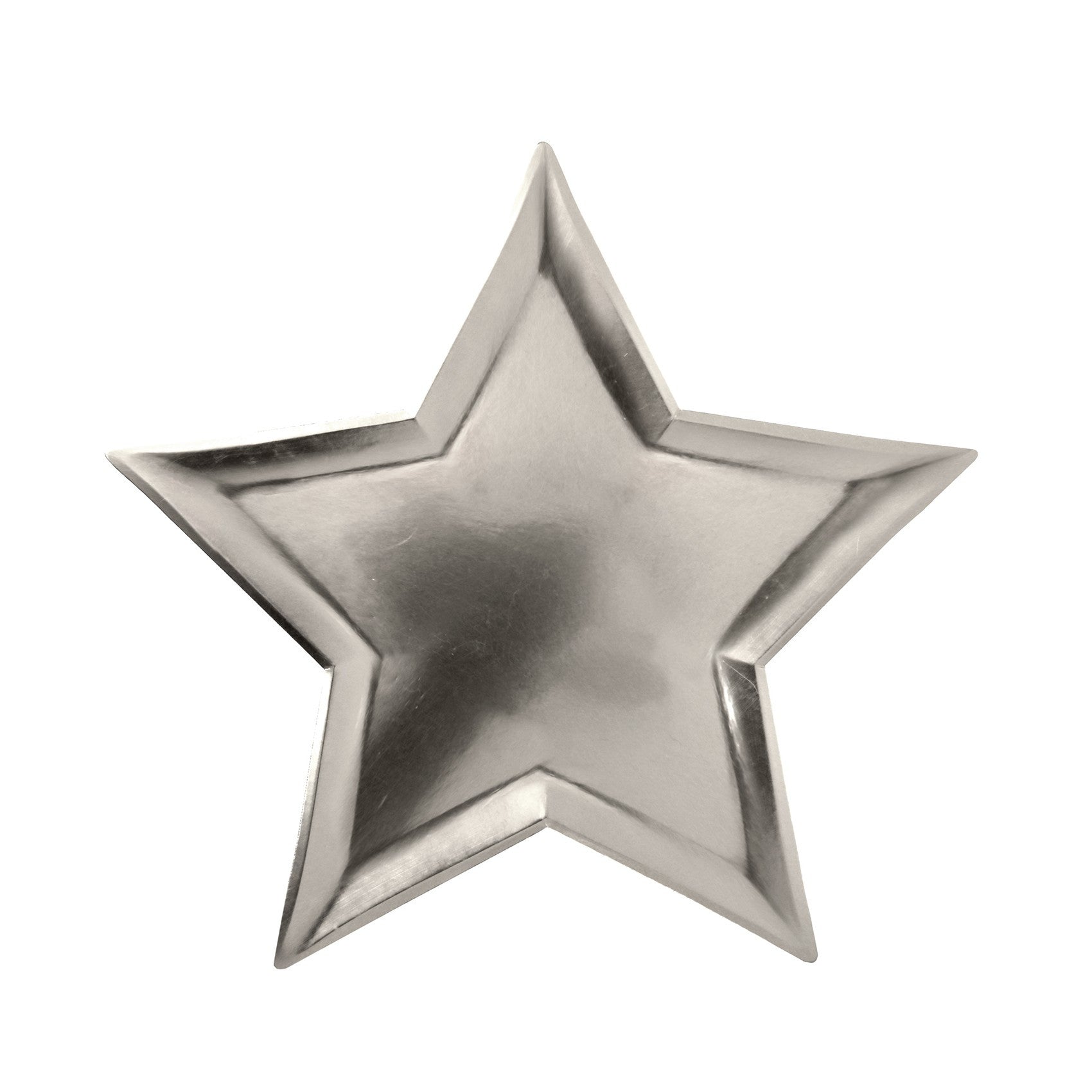 Platos estrella metalizada plata - Miss Coppelia